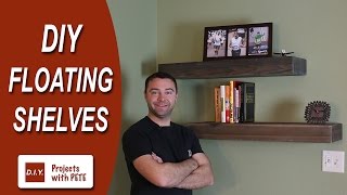 How to Make Floating Shelves  DIY Wood Floating Shelves [upl. by Zitah]