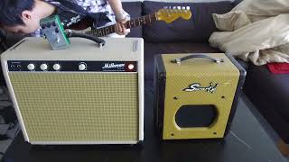 Milkman 1 Watt Plus amplifier overview  comparison w Swart Atomic Jr  Hermida Reverb demo [upl. by Jobyna732]