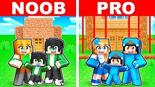 Having a NOOB vs PRO Family In Minecraft [upl. by Kata691]