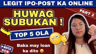 TOP 5 LOAN LEGIT IPOPOST KA ONLINE KAPAG HINDI NAKAPAG BAYAD ✅ PART 2 [upl. by Rehpotsirahc94]