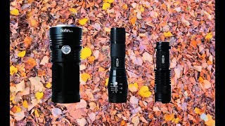 Sofirn SF34 VS XML T6 Vs Led Q5  3 Best Flashlights for Camping [upl. by Katonah]