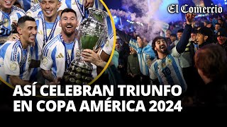 ARGENTINA así celebraron HINCHAS en el OBELISCO tras GANAR LA COPA AMÉRICA 2024  El Comercio [upl. by Casar]