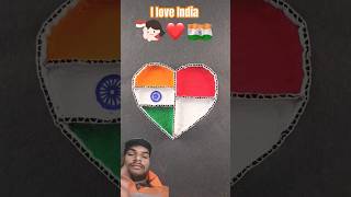 India flag drawing 🇮🇳🇮🇩  3D art video shorts art drawing independenceday [upl. by Leclair]