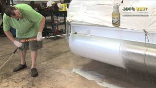 JJVs Best Aluminum Pontoon Cleaner Application [upl. by Kera]