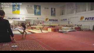 Sabrinadaughter of Camelia Voinea  first day full floor exercise [upl. by Shoifet]