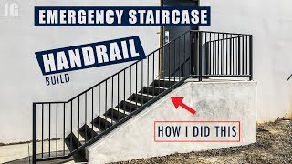 Metal Emergency Staircase Handrail Build  JIMBOS GARAGE [upl. by Bixler]