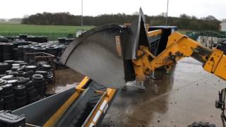 Tyre chips being loaded into Shipping Container [upl. by Hetty472]