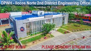 Procurement Livestream for DPWH Ilocos Norte 2nd DEO on November 05 2024 [upl. by Aguayo]