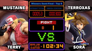 Smash Station 300  AoR  Mustaine vs Terroxas  Winners SemiFinal  Top 8 [upl. by Shea]