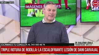 Triple rotura de rodilla la escalofriante lesión de Dani Carvajal jugador de Real Madrid [upl. by Simmonds781]