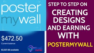 Create Earn And Withdraw With PosterMyWall  Graphics Designing Made Easy [upl. by Qiratla382]