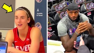 Caitlin Clark got asked quotRAZZMATAZZquot question like LeBron😂 [upl. by Gosnell]