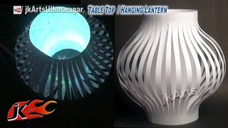 DIY Paper Lantern  Aakash Kandil Decoration  Table Top and Hanging  How to make  JK Arts 587 [upl. by Asiul]