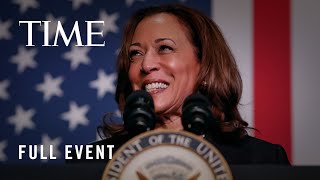 Watch Vice President Kamala Harris Makes First Public Appearance Since Biden Endorsement [upl. by Ahseenak]