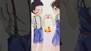 Nobita and shizuka kiss 💋 drawing drawing shorts ❤❤ Jazza [upl. by Kartis]