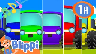 Classic Rainbow Tractor Song  BLIPPI  Educational Songs For Kids [upl. by Orabla]