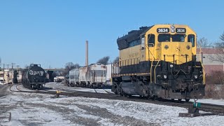 Railfanning NYSW and CSX around Ridgefield Park NJ 012124 [upl. by Oinesra567]