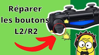 TUTO PS4  REPARER LE BOUTON R2 OU L2 DE SA MANETTE [upl. by Maillw]