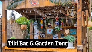 TIKI BAR amp Full spring UK TROPICAL GARDEN TOUR 🌺🌴🌿🌱🍹 [upl. by Buderus]