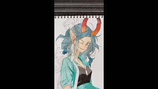 watercolor painting anime  coloring anime using watercolor [upl. by Madi327]