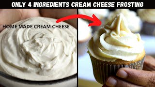 CREAM CHEESE FROSTING WITH HOMEMADE CREAM CHEESE  4 Ingredients Cream Cheese Frosting  shorts [upl. by Miah]