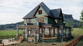 🏡 Gorgeous 2 Story Cottage House Design 4 Bedrooms 10x145m  Smart Floor Plan 🏡 [upl. by Winter]