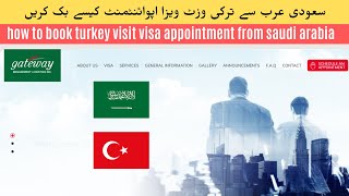 Turkey visit visa appointment from Saudi Arabia 2023  Travel With Tayyab [upl. by Remos]