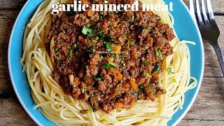 GARLIC MINCED MEAT  MINCED MEAT RECIPE  KALUHIS KITCHEN [upl. by Atinor]