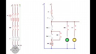 TP01 Schéma électrique de démarrage direct moteur triphasé dans un seul sens [upl. by Eenert455]