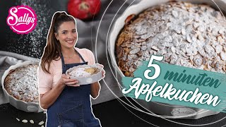 5 Minuten Apfelkuchen aus dem Mixer  Last Minute Rezept  Sallys Welt [upl. by Leoni]