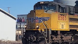 Union pacific coal train in Atchison KS [upl. by Anyg]