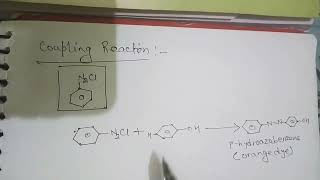 Coupling reactionazo dye testbenzene diazonium chloride to p hydroxyphenol pamino azobenzene [upl. by Carlie822]