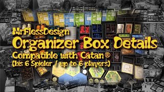 Organizer Box Details compatible with Catan® up to 6 players [upl. by Leagiba]