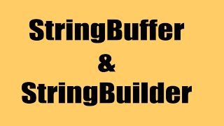 String Buffer and String Builder  Explained  Java9scom [upl. by Eidas]