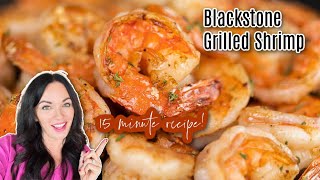 How to Grill Shrimp on Blackstone Griddle [upl. by Anailil469]