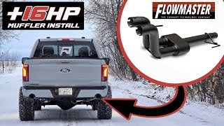 2125 F150 Flowmaster Outlaw Muffler Install [upl. by Aitnahc]