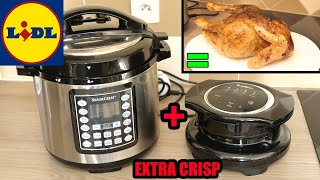 je test le multicuiseur LIDL avec le Moulinex Extra Crisp Couvercle COOKEO friteuse à air chaud [upl. by Owens]