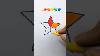 Star emoji ampcolear mix art drawing creativeartmix shortfeed satisfying 1m [upl. by Ellekim]