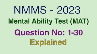 NMMS2023  MAT25022023  Question No 130  Explained [upl. by Atsok]