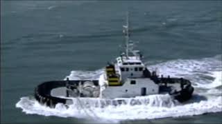 Tugboat Almost Capsizes  Indirect Towing Goes Wrong [upl. by Esinnej]