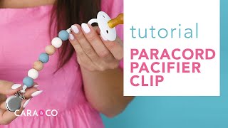 Tutorial  DIY Paracord Pacifier Clip [upl. by Rodrick927]