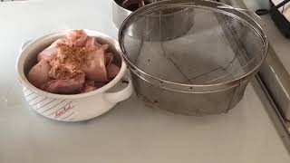 HOW TO SEASON AND PARBOIL CHICKEN BEFORE FRYING PART 2 [upl. by Arbe]