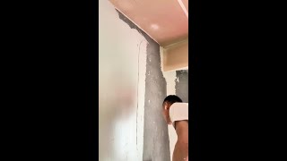 Painter Applying putty  Puttying for renovation putty 241029 [upl. by Atwater]