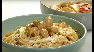 Part 1 SIMPOL LIVE Garlic Mushroom Chicken Pasta [upl. by Ssor]