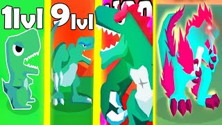 Tap Tap Dino  All Dinos Evolution Max Level [upl. by Mab]