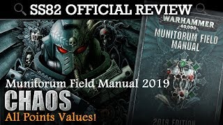 Munitorum Field Manual Chapter Approved 2019 CHAOS  All Points Values SS82 Review [upl. by Achilles771]