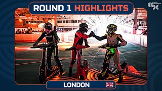 Best of the action from the eSkootr Championship in London  races overtakes and more [upl. by Ramedlav]