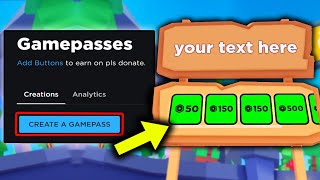 How To Make A GAMEPASS in PLS DONATE 2024 [upl. by Feilak]