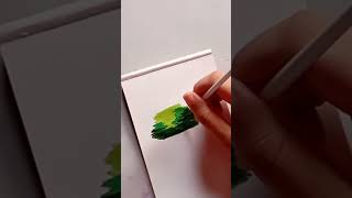 How to paint grass😍😱  Easy tutorial acrylicpainting shorts [upl. by Goodrow]