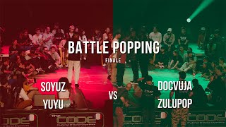 BATTLE POPPING FINALE  SOYUZ amp YUYU vs DOCVUJA amp ZULUPOP  The CODE FRANCE 2023 [upl. by Durst533]